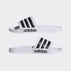 NWT adidas Unisex Adult Adilette White/Core Black/White Shower Slides‎